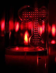 Candle in glass holder