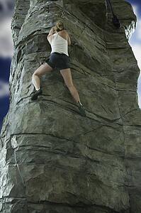 Woman mountain climber