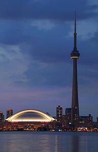 Toronto skyline at twilight