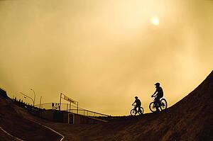 Two cyclists