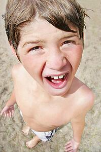 Closeup of a child's face