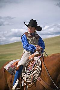 Young Cowboy on horse