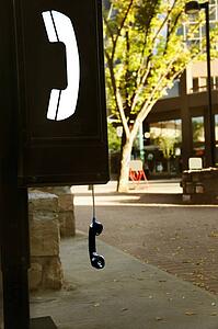 Public phone off the hook