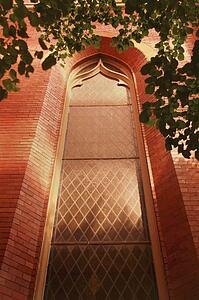 An arched window