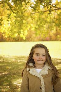 A girl outside