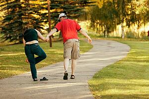 Couple going for a walk
