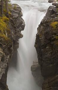 Waterfall between rocks