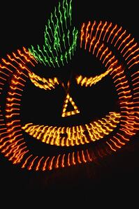 Neon light pumpkin