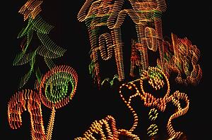 Closeup of Christmas lights