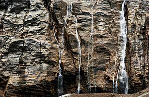A waterfall