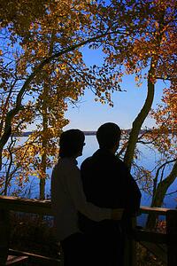 Couple enjoy the view