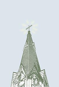 A church steeple
