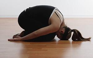 Woman doing stretches