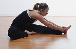 Woman doing stretches