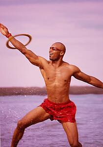 Man catching flying disc