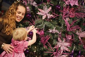 Decorating Christmas tree