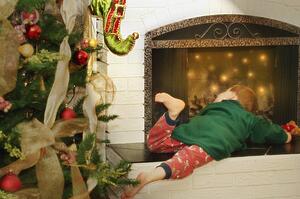 Child checks for Santa