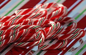 A group of candy canes