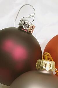 Closeup of Christmas decorations