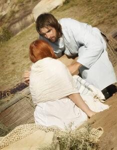 Jesus speaks to a woman