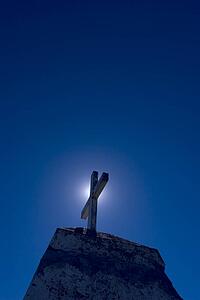 The cross and a light