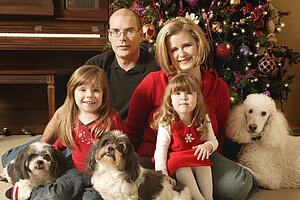 A family Christmas portrait