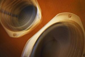 Closeup of blaring speaker