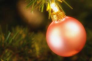 Closeup of Christmas tree decoration