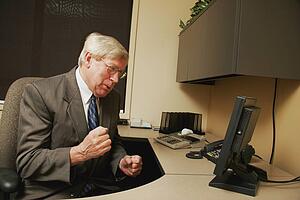 Businessman feeling angry