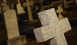 Cross in a graveyard