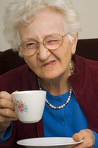 Enjoying a cup of tea