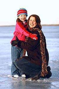 Daughter on skates