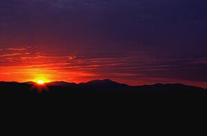 Sunrise over the mountains