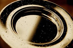 Empty communion plate