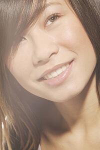 Closeup of a woman's face