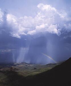 Storm and rainbow over the Verde Valley