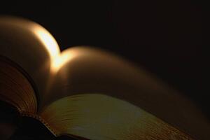 Sunray on open book