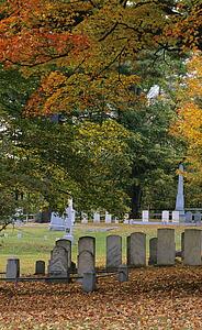 Old cemetery in autumn