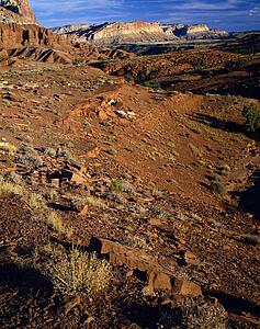 Barren landscape of the Waterpocket Fold, Capitol Reef National Park
