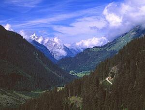 Valley in Swiss Alps