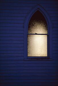 Exterior of church arched window