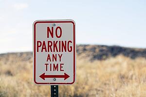 No parking sign