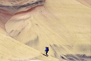 Desert hiker, John Day Fossil Beds