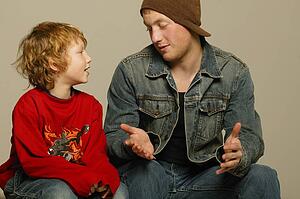 Two boys interacting