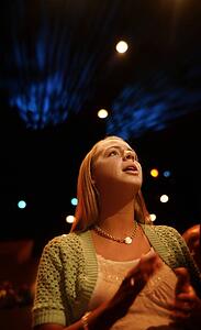 Woman singing