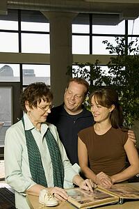 Family Looking through Photo Albums