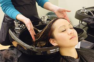 At the hair salon