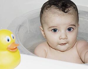 Baby in bath tub