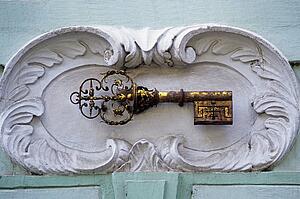 House at the Golden key, Prague, Czech Republic