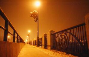 Street lights at night